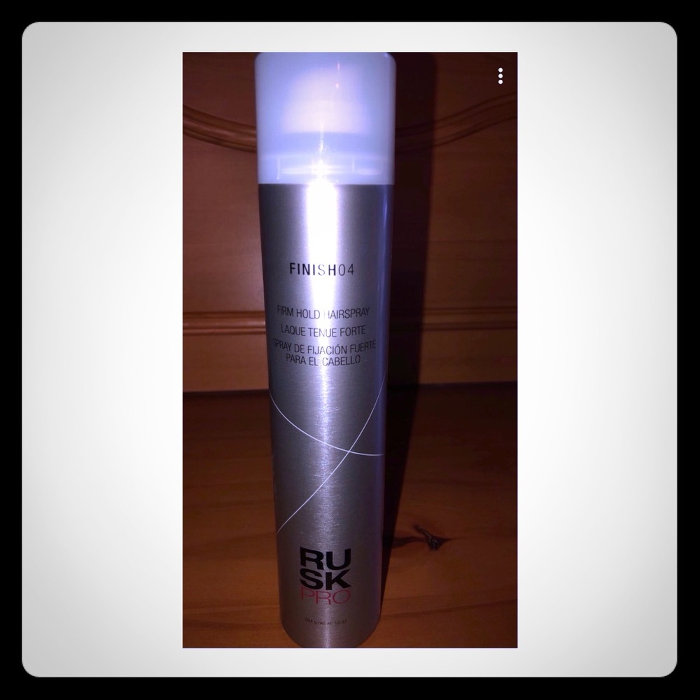 Rusk hair spray.